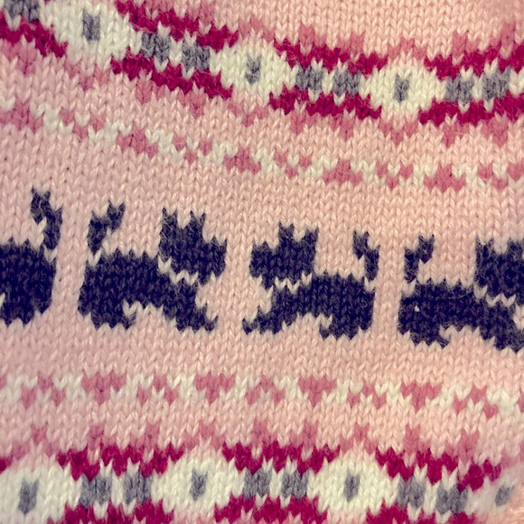 Savannah Pink Knit Fair Isle Dog Pattern Sweater - Picture 5 of 6